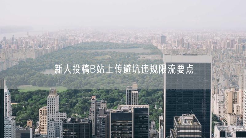 新人投稿B站上传避坑违规限流要点