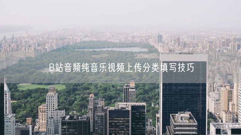 B站音频纯音乐视频上传分类填写技巧