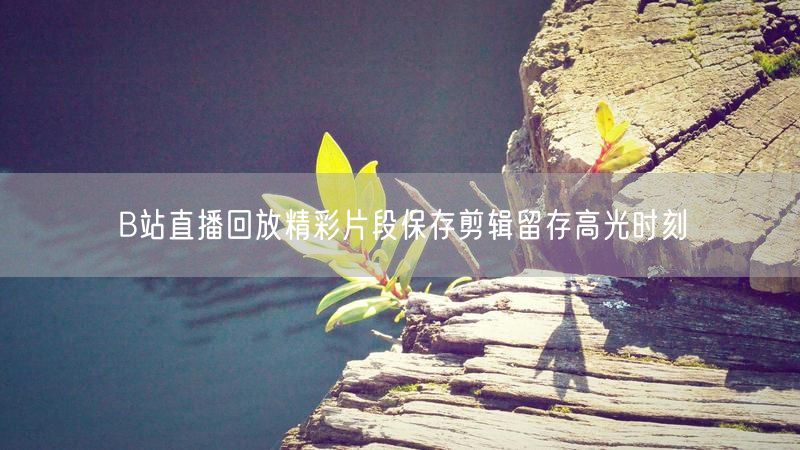 B站直播回放精彩片段保存剪辑留存高光时刻