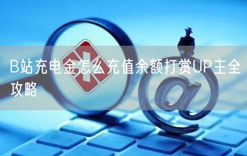 B站充电金怎么充值余额打赏UP主全攻略