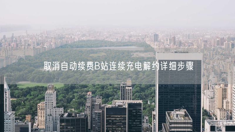取消自动续费B站连续充电解约详细步骤