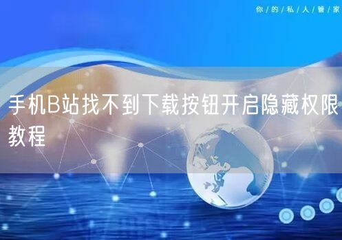 手机B站找不到下载按钮开启隐藏权限教程
