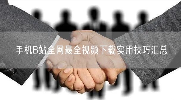 手机B站全网最全视频下载实用技巧汇总