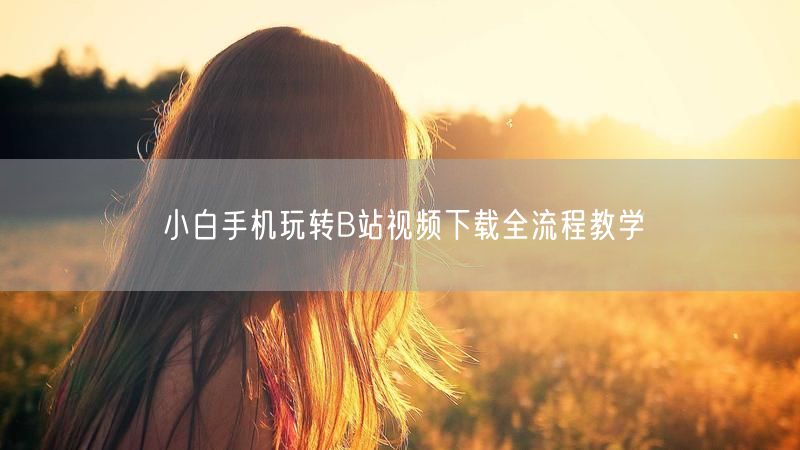 小白手机玩转B站视频下载全流程教学
