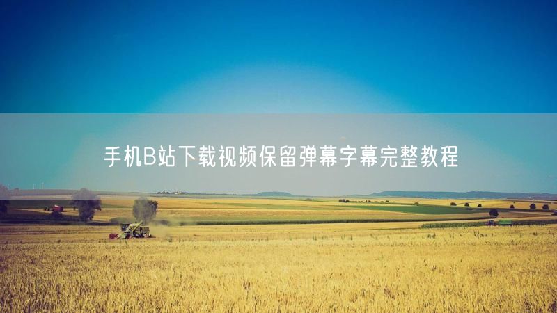 手机B站下载视频保留弹幕字幕完整教程